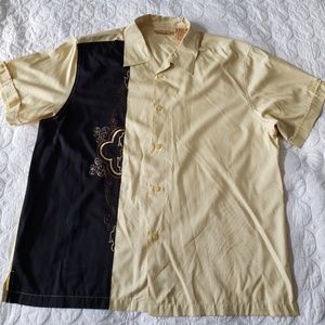 The Havanera Co Yellow/Black Button Down